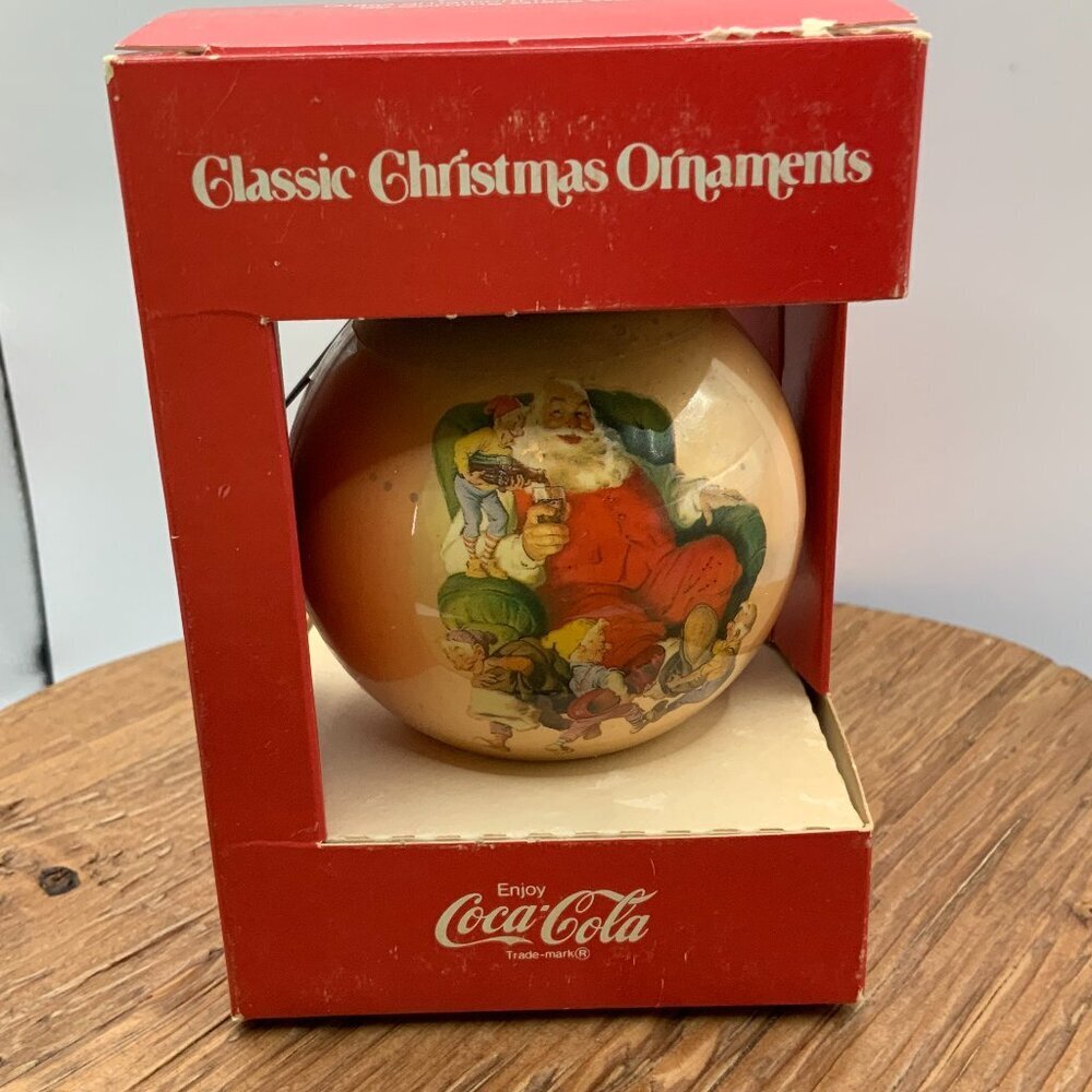 Coca Cola Vintage Classic Corning Glass Works Christmas Ornament